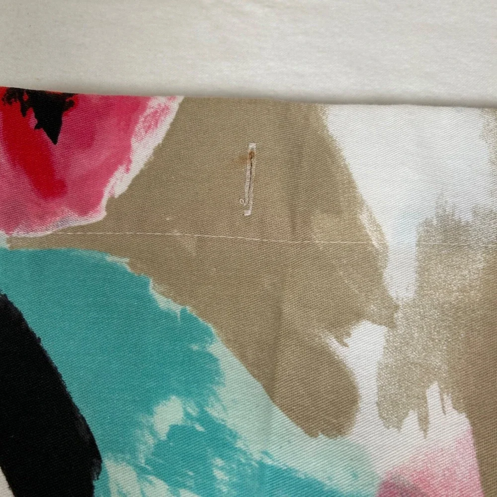 Kate Spade Shower Curtain Spring‎ Floral Watercolor Fabric 68x72 Colorful EUC